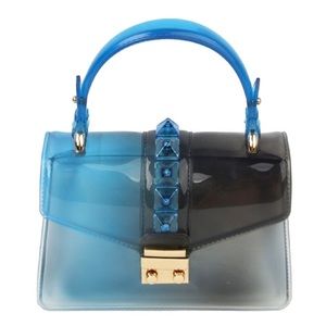 Black and blue Jelly Satchel